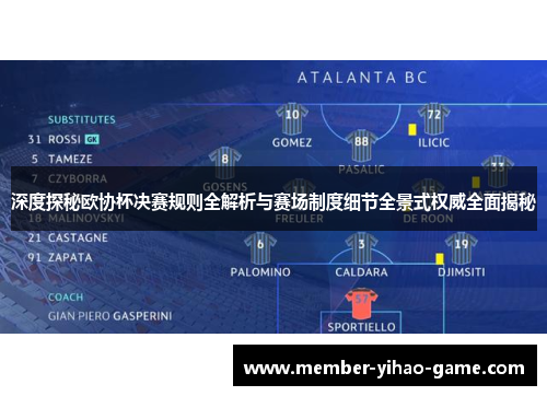 深度探秘欧协杯决赛规则全解析与赛场制度细节全景式权威全面揭秘